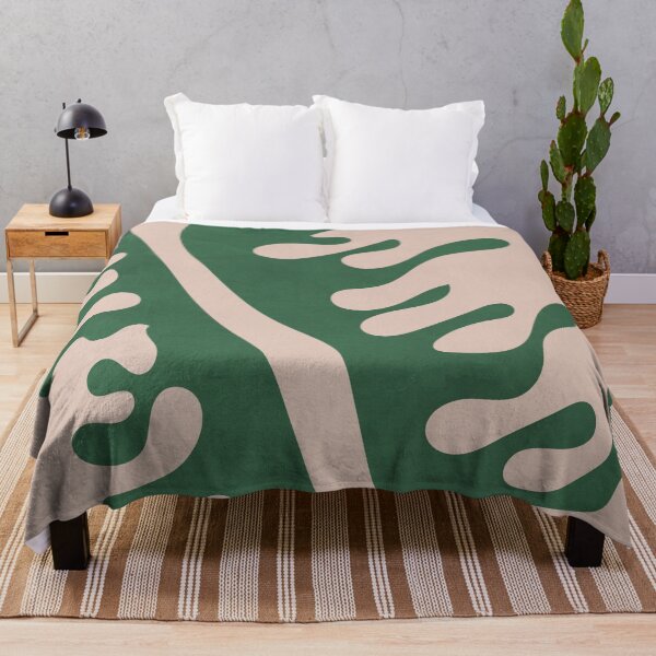 Item preview, Abstract Two Wavy Leaves in Green designed and sold by technicolorable_art.