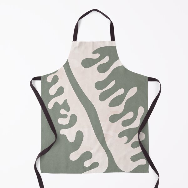 Item preview, Abstract Two Wavy Leaves in Sage Green designed and sold by technicolorable_art.
