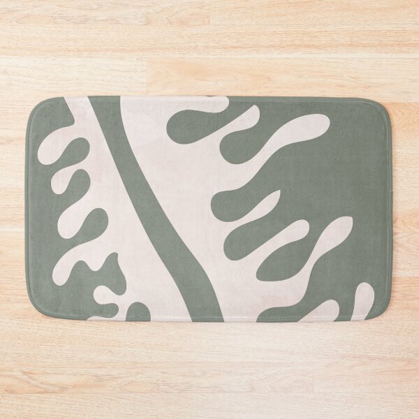 Item preview, Abstract Two Wavy Leaves in Sage Green designed and sold by technicolorable_art.