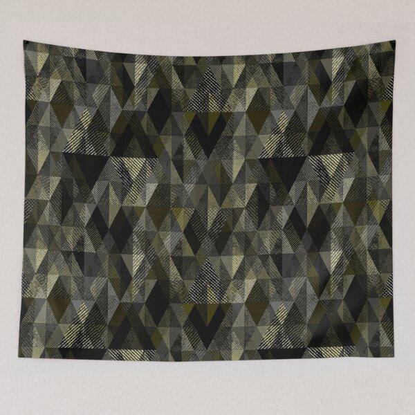 Item preview, Olive, black, grey rhombic textured pattern.  designed and sold by marinaklykva.