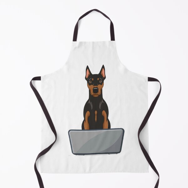 Item preview, Doberman Pinscher with laptop designed and sold by Blemenowo.