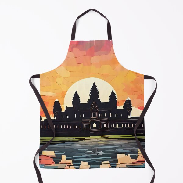 Item preview, Sunset Mosaic: Angkor Wat's Magic designed and sold by purrfect pattern.