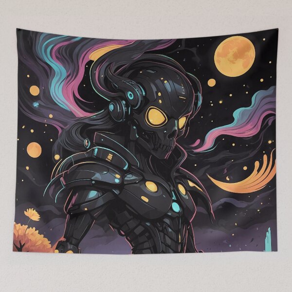 Item preview, Cybernetic Contemplation: A Fusion of Florals and the Futuristic designed and sold by Vitalka-uk.