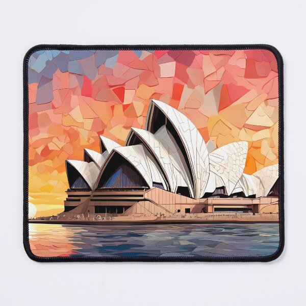 Item preview, Sunrise Mosaic: Sydney Opera Shimmers designed and sold by purrfect pattern.