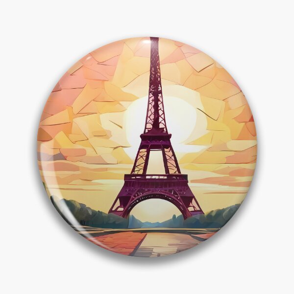 Item preview, Sunrise Mosaic: Eiffel's Parisian Glow designed and sold by purrfect pattern.