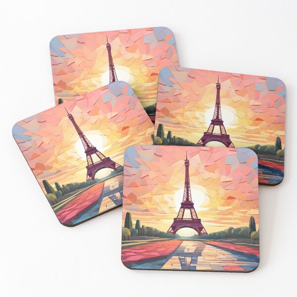 Item preview, Sunrise Mosaic: Eiffel's Parisian Glow designed and sold by purrfect pattern.