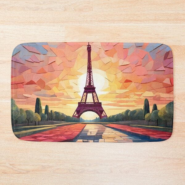 Item preview, Sunrise Mosaic: Eiffel's Parisian Glow designed and sold by purrfect pattern.