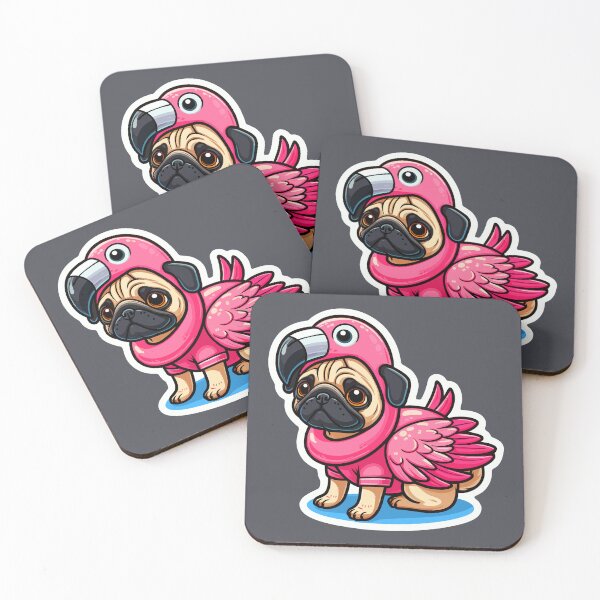 Item preview, Pug Flamingo Kawaii Cute Puppy Dog Flamingo Funny Pug Kids designed and sold by Elarex.