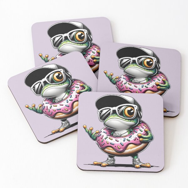 Item preview, Hip-Hop Frog with Donut Bling designed and sold by Kwanbaba21.
