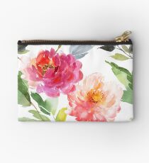 Pfingstrosen-Rosa-Aquarell-Muster Täschchen