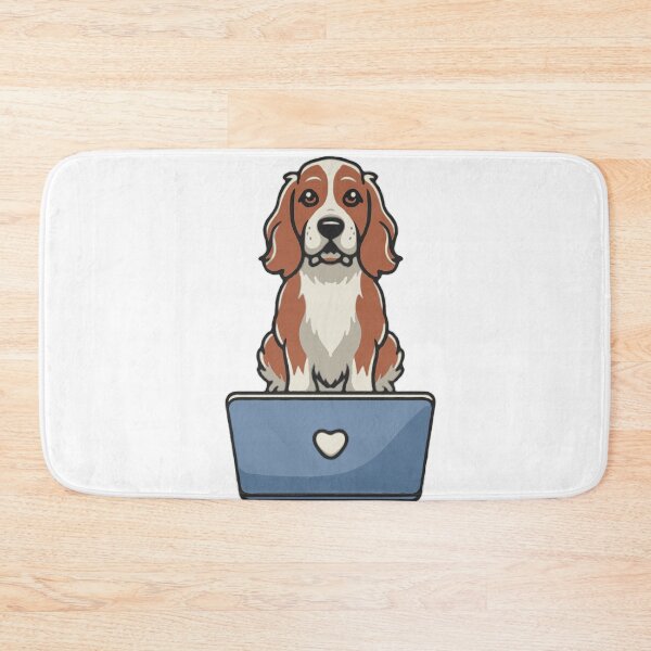 Item preview, Cocker Spaniel with laptop designed and sold by Blemenowo.