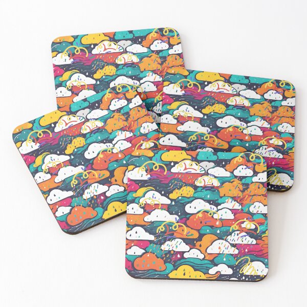 Item preview, colorful cloudy and rainy cartoon style designed and sold by DigiArtNDesign.