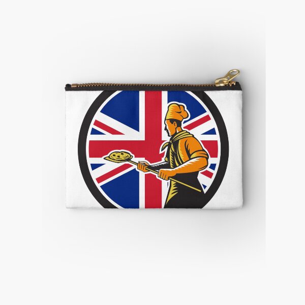 Item preview, British Pizza Baker Union Jack Flag Icon designed and sold by patrimonio.