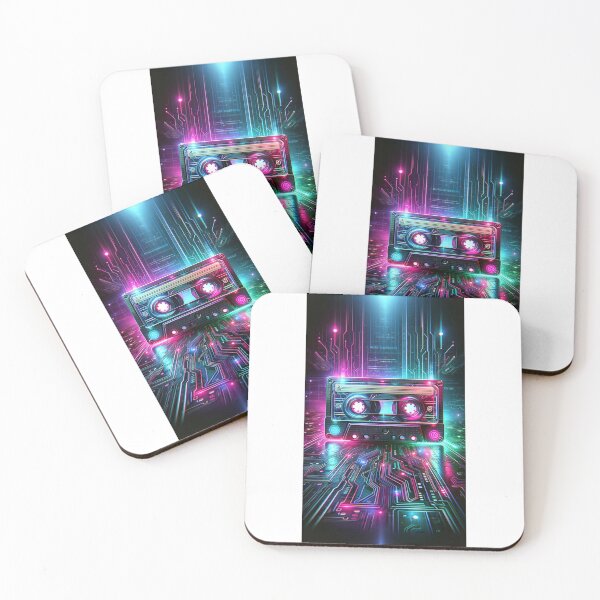 Item preview, Neon Pulse: The Retro-Futuristic Mixtape designed and sold by DreamAlongArt.