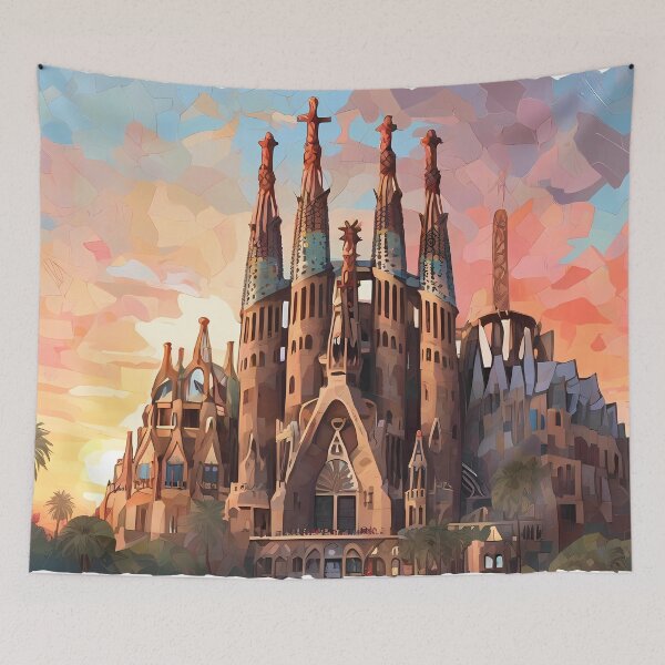 Item preview, Sagrada Mosaic: Sunset Splendor designed and sold by purrfect pattern.