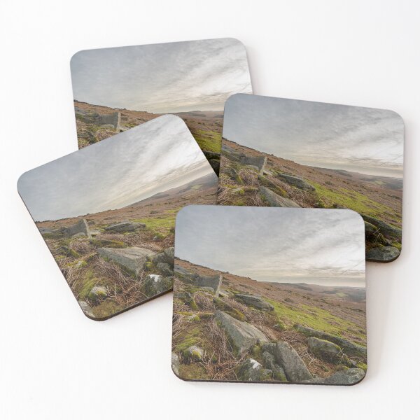 Item preview, Stanage Edge Derbyshire Peak District bleak winter landscape. designed and sold by RobThorley.