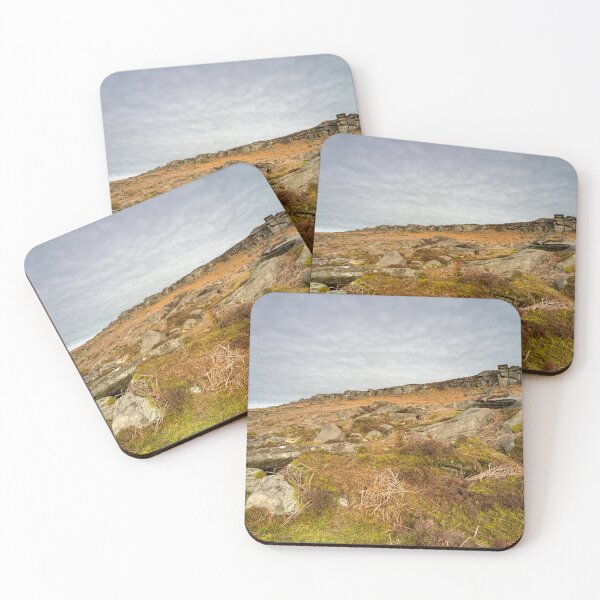Item preview, Stanage Edge Derbyshire Peak District bleak winter landscape. designed and sold by RobThorley.