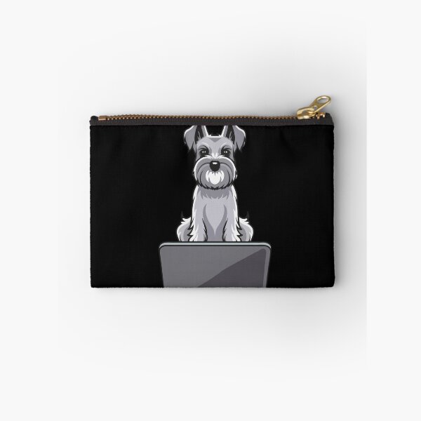Item preview, Schnauzer with laptop designed and sold by Blemenowo.