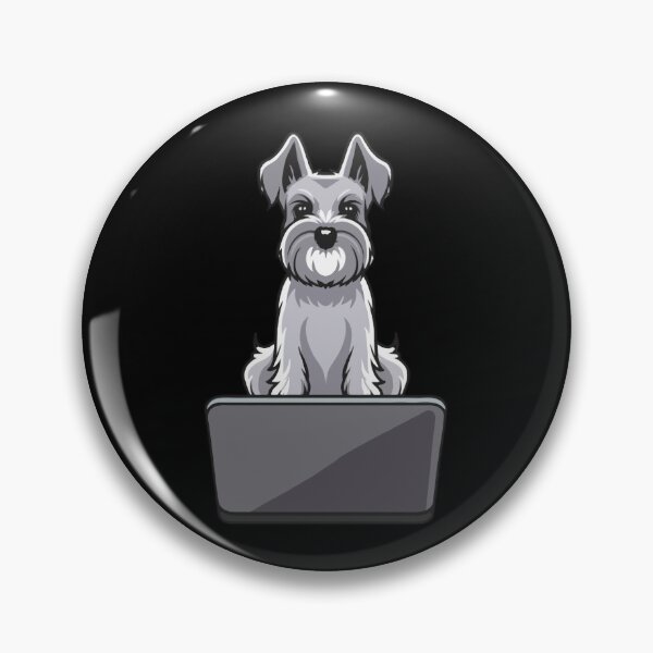 Item preview, Schnauzer with laptop designed and sold by Blemenowo.