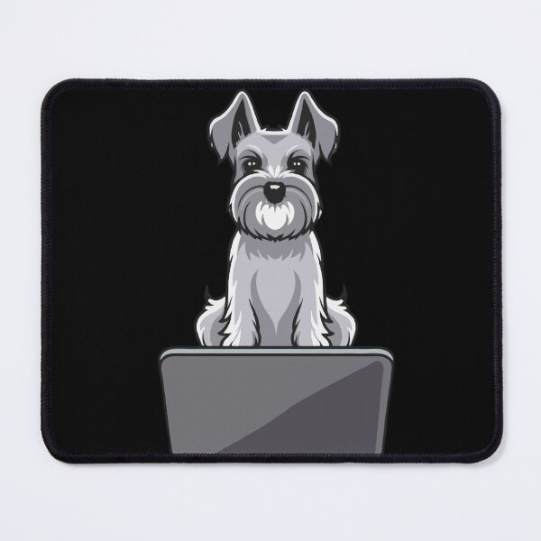 Item preview, Schnauzer with laptop designed and sold by Blemenowo.