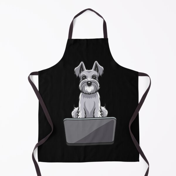 Item preview, Schnauzer with laptop designed and sold by Blemenowo.