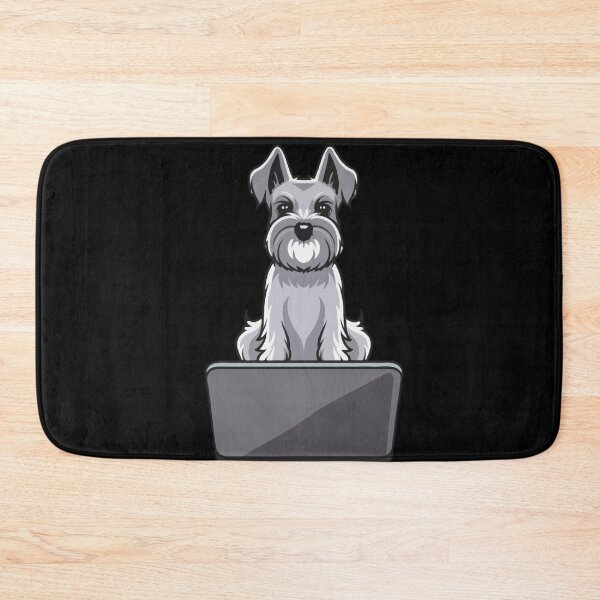 Item preview, Schnauzer with laptop designed and sold by Blemenowo.