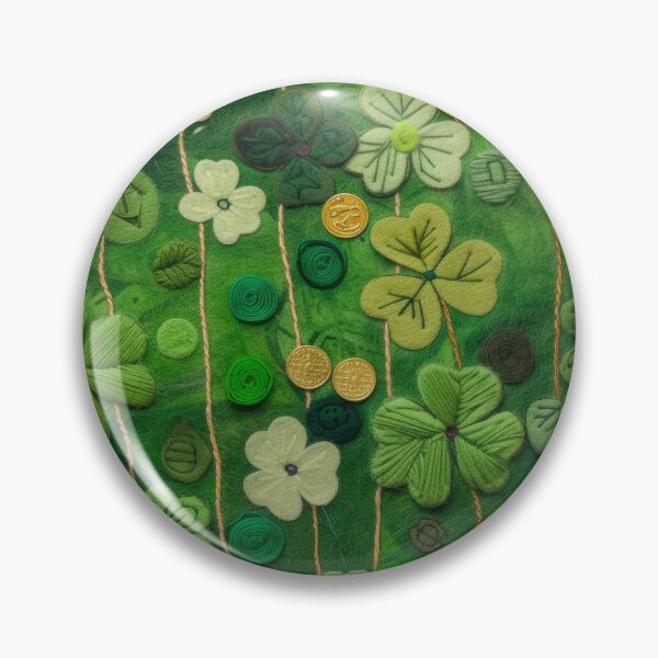Item preview, Green Clovers and Golden Coins: Needle Felting Art designed and sold by Piotrek0001.