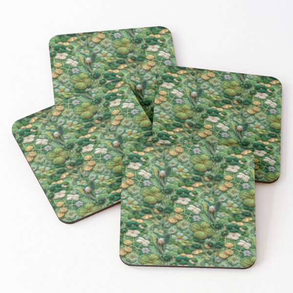 Item preview, Green Clovers and Golden Coins: Needle Felting Art designed and sold by Piotrek0001.