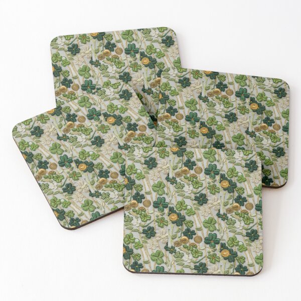 Item preview, Green Clovers and Golden Coins: Needle Felting Art designed and sold by Piotrek0001.