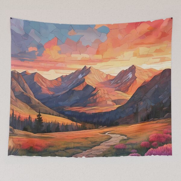 Item preview, Rocky Sunset: Mosaic Majesty designed and sold by purrfect pattern.