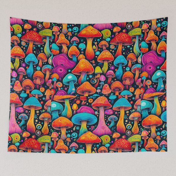 Item preview,  Mushroom Art Mix Geometric Mashup Colorful Pattern designed and sold by LLdreams.