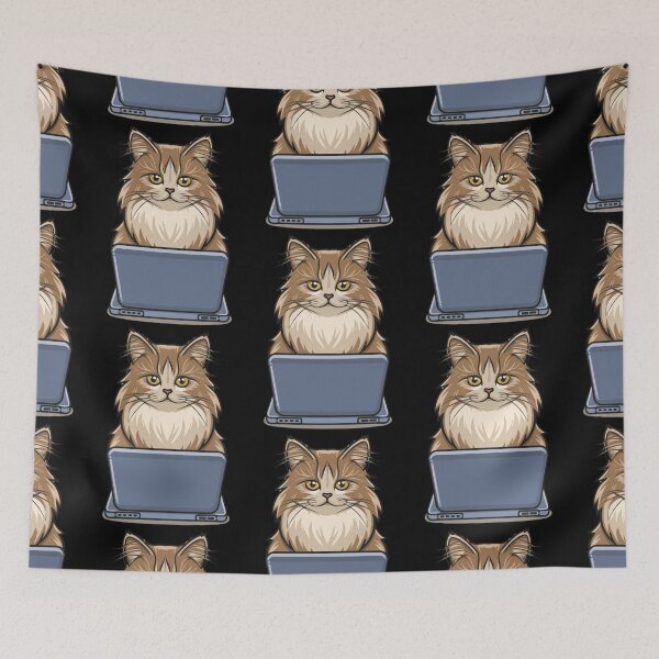Item preview, Himalayan Cat with laptop designed and sold by Blemenowo.