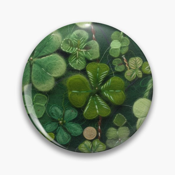 Item preview, Green Clovers and Golden Coins: Needle Felting Art designed and sold by Piotrek0001.