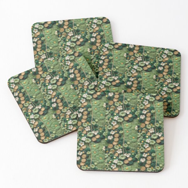 Item preview, Green Clovers and Golden Coins: Needle Felting Art designed and sold by Piotrek0001.