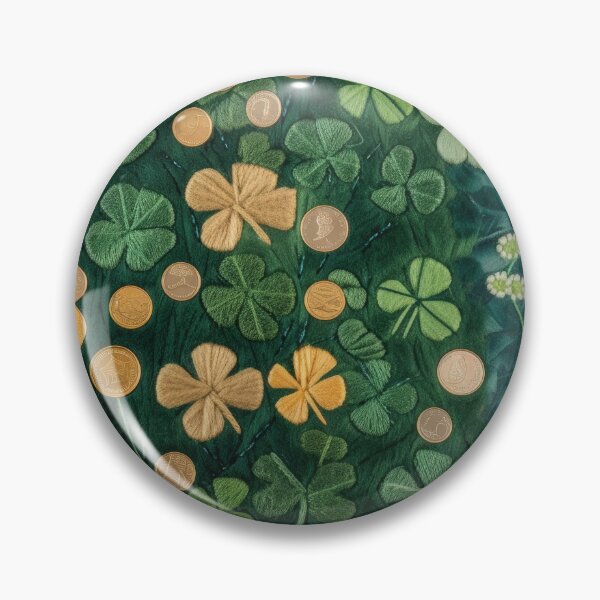 Item preview, Green Clovers and Golden Coins: Needle Felting Art designed and sold by Piotrek0001.