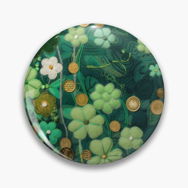 Item preview, Green Clovers and Golden Coins: Needle Felting Art designed and sold by Piotrek0001.