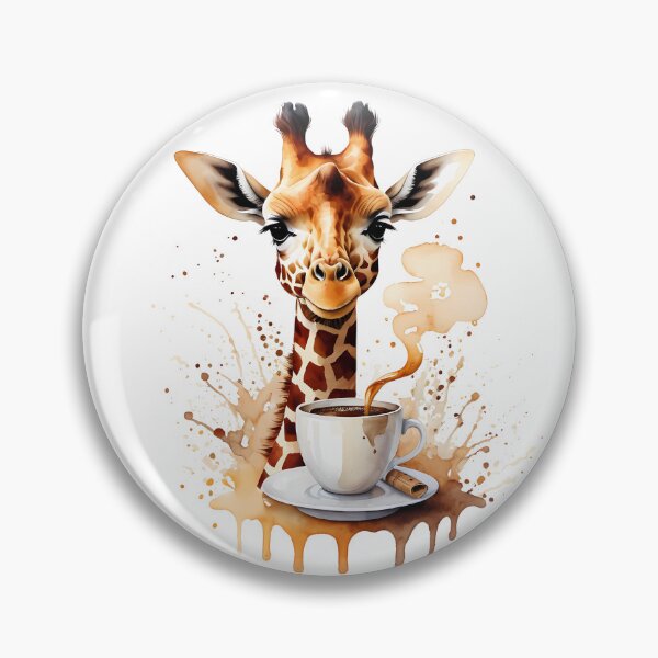 Item preview, Giraffe Drinking Coffee designed and sold by Coffee Lifestyle.