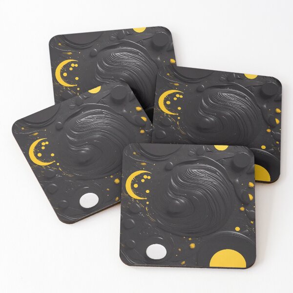 Item preview, Abstract Celestial Play: Monochrome Whorls and Solar Splashes designed and sold by Vitalka-uk.