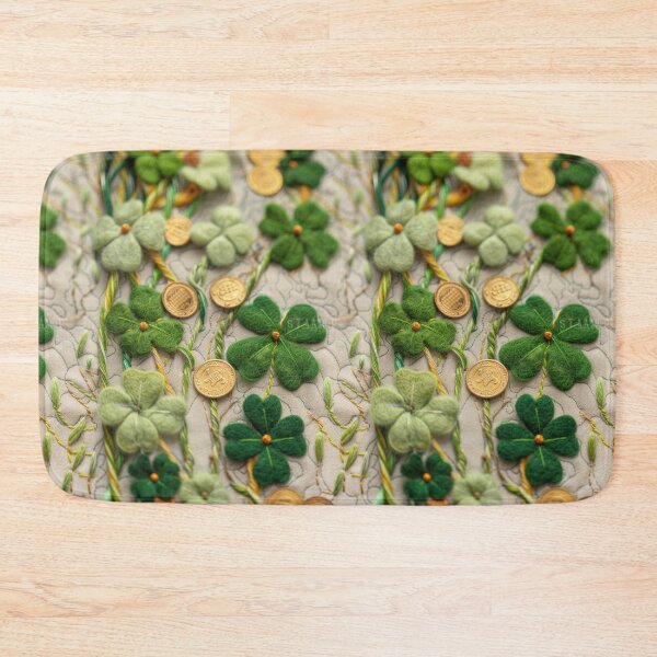 Item preview, Green Clovers and Golden Coins: Needle Felting Art designed and sold by Piotrek0001.