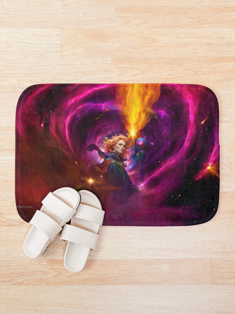 Thumbnail 1 of 6, Bath Mat, Magi In Space designed and sold by NerdscapeDC.