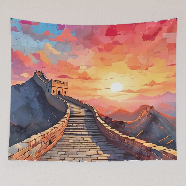 Item preview, Great Wall Mosaic: Sunrise Splendor designed and sold by purrfect pattern.