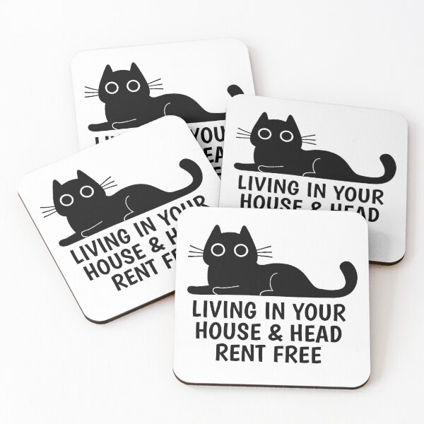 Item preview, Black cat living in your house & head rent free designed and sold by crealizable.