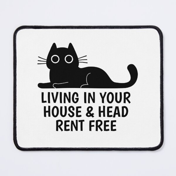 Item preview, Black cat living in your house & head rent free designed and sold by crealizable.