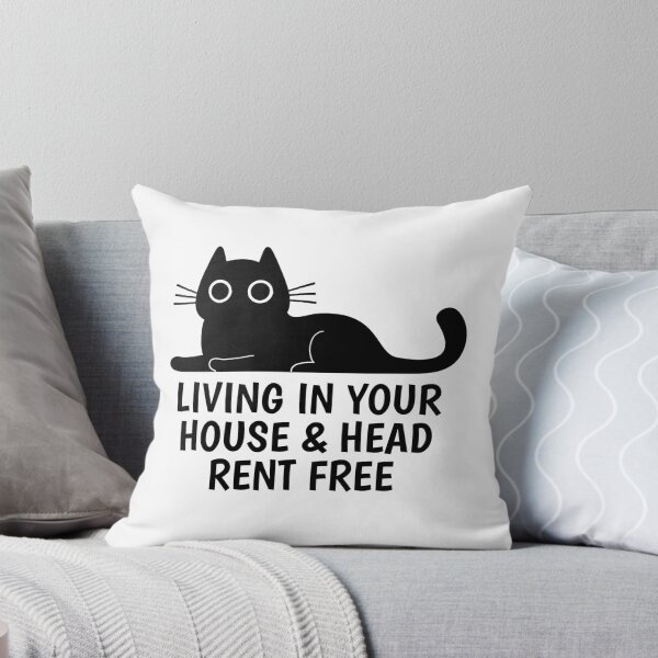 Item preview, Black cat living in your house & head rent free designed and sold by crealizable.