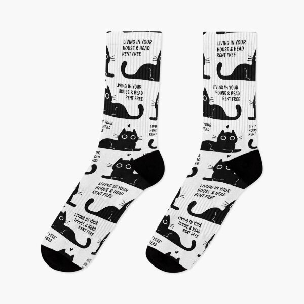 Item preview, Black cat living in your house & head rent free designed and sold by crealizable.
