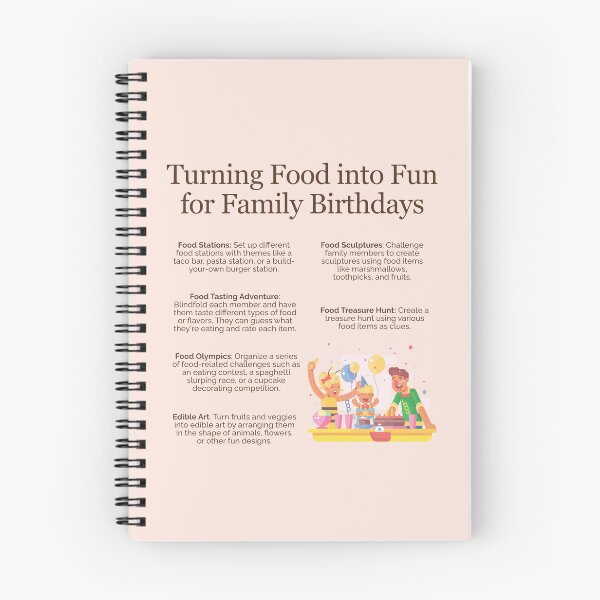 Item preview, Turning Food into Fun for Family Birthdays designed and sold by TheFocusedShop.