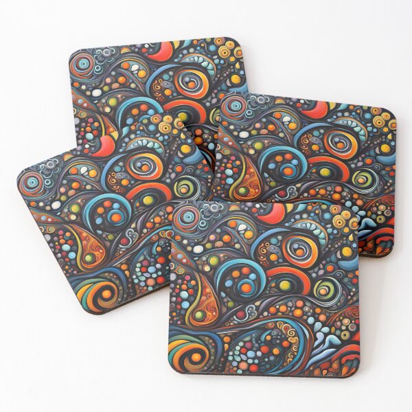 Item preview, Abstract Colorful Pattern Acrylic Vibrant Swirls designed and sold by ShaViArt.