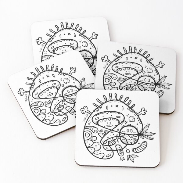 Item preview, Happy messy doodle - B&W designed and sold by TINYGHOST.