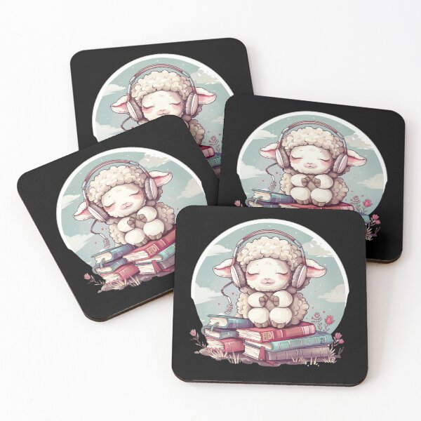 Item preview, Cute Sheep Audiobook Lover - Kawaii Style T-Shirt Design designed and sold by zax454.