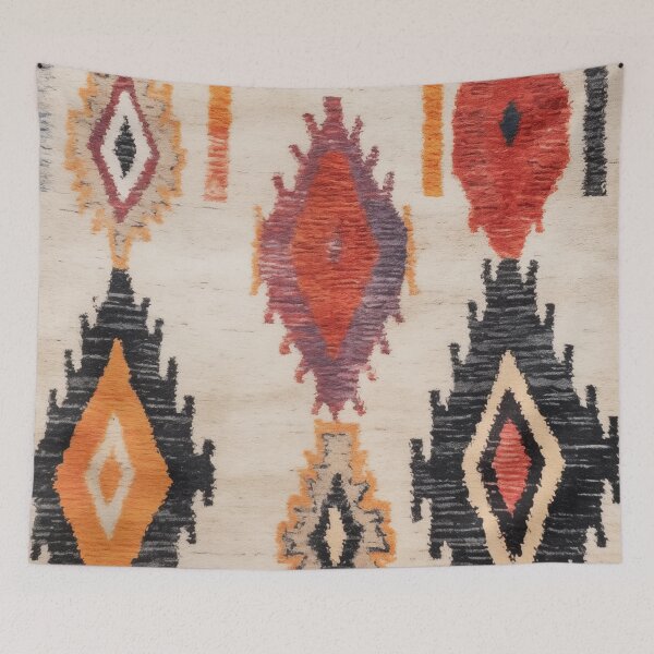 Item preview, Moroccan Berber Rug Design No.36 - Multicolor, Ivory White designed and sold by Zoltan Ratko.